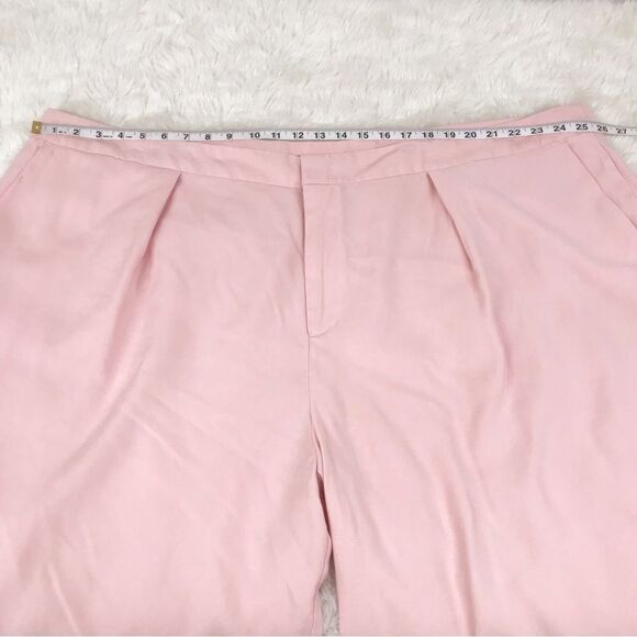 ELOQUII Blush Pink Ankle‎ Length Trouser Pant Lightweight Pastel Career Size 28 - Picture 10 of 12